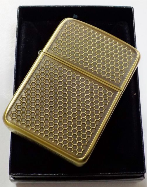 画像: ☆渋い！１９４１モデル  Grill Pattern 両面デザイン彫刻 Antique Brass ２０１５年 Zippo！新品