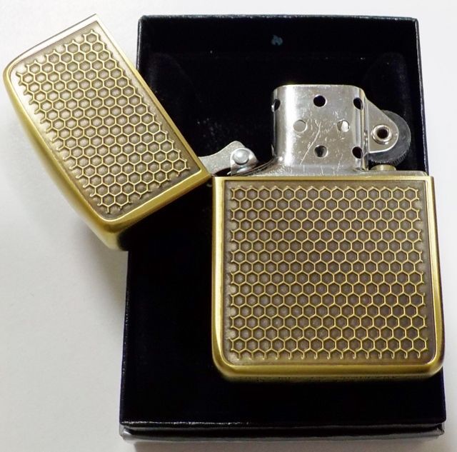 画像: ☆渋い！１９４１モデル  Grill Pattern 両面デザイン彫刻 Antique Brass ２０１５年 Zippo！新品