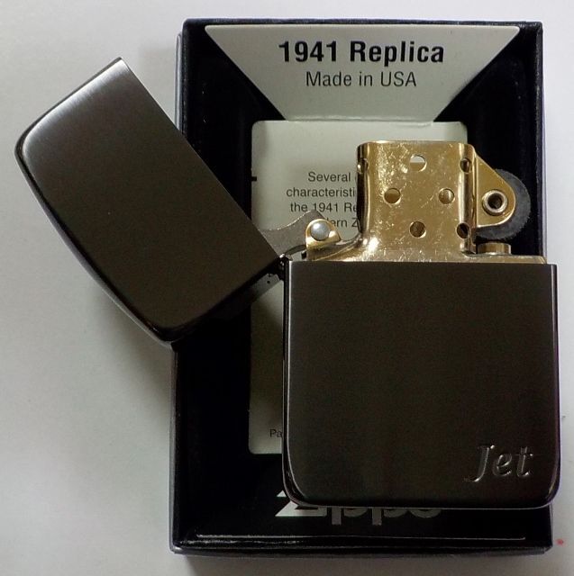 画像: ★１９４１ 黒！Jet ジェッツ ブラックチタン！インサイドは・・GOLD！サテーナ ２０１５年1月 ZIPPO！新品