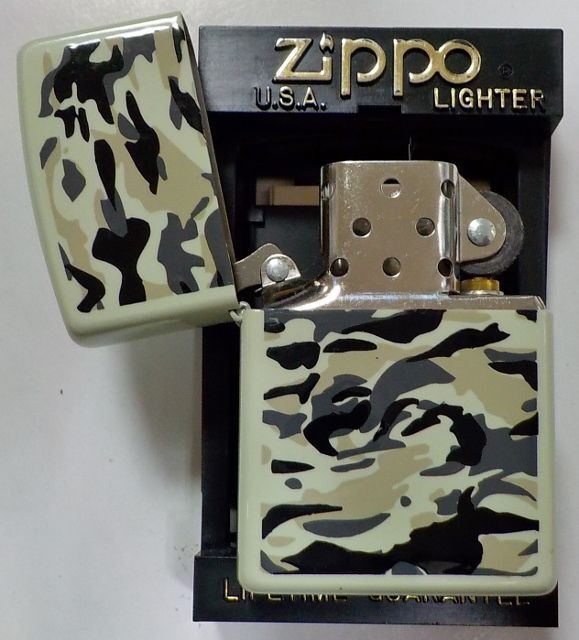 画像: ★ミリタリー系！カモフラージュ・カラー１９９７年４月 全面グレー系 ＺＩＰＰＯ！新品