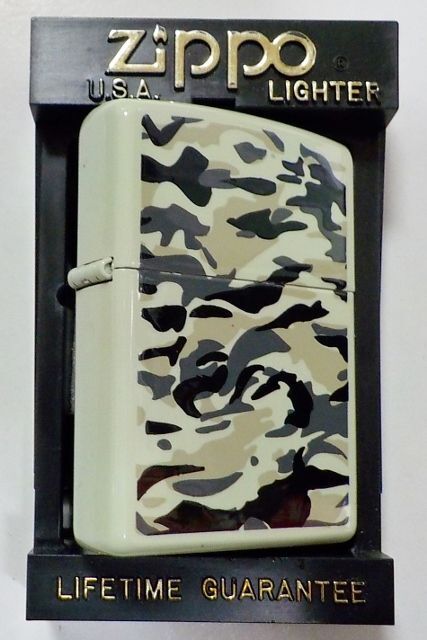 画像: ★ミリタリー系！カモフラージュ・カラー１９９７年４月 全面グレー系 ＺＩＰＰＯ！新品