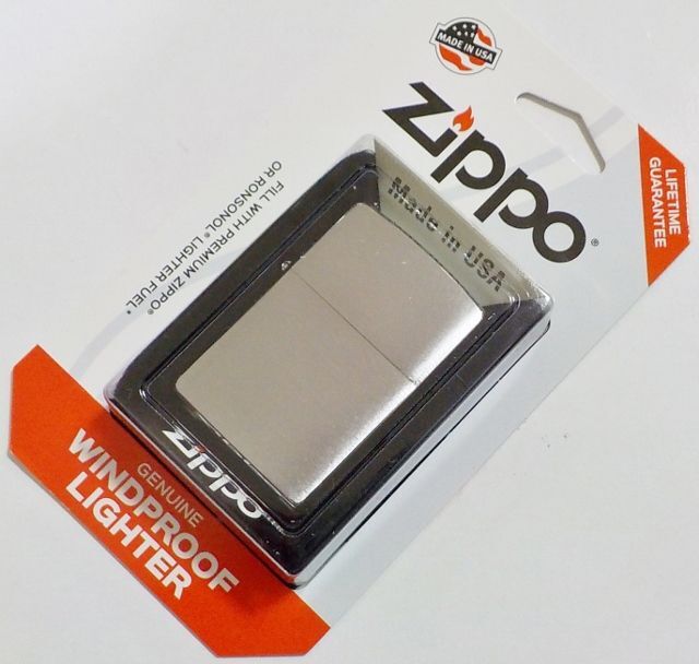 画像1: ☆USA ＃２００ Brushed Chrome  キャンドボトム！NEW ブリスターパック Zippo！新品