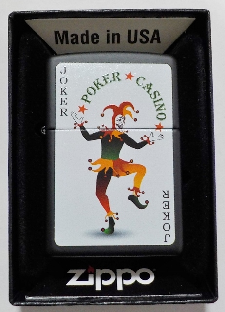 画像1: ☆JOKER！ジョーカー ☆POKER☆CASINO☆ USA  BLACK  ZIPPO！新品