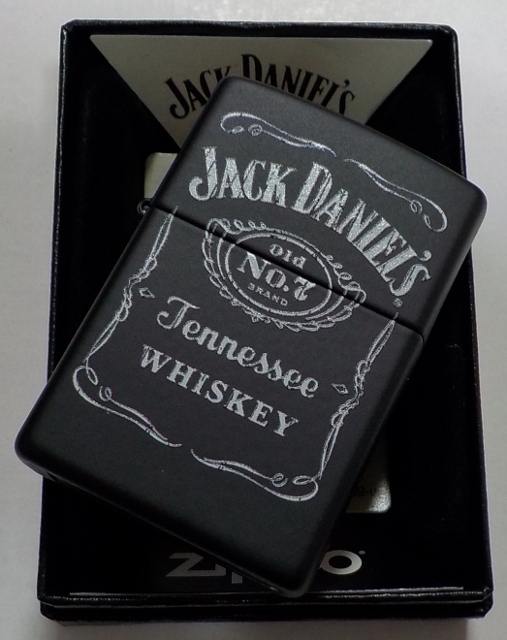 画像: ☆Jack Daniel's！人気のウィスキー ジャック・ダニエル！Old No.７ 渋いブラック Black Matte Zippo！新品