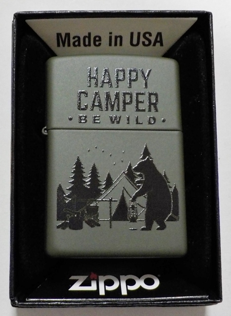 画像1: ☆楽しい・・キャンプ！ハッピー・キャンパー☆ HAPPY CAMPER☆ USA  GREEN  ZIPPO！新品