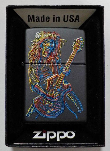 画像1: ☆迫力の・・ギタープレイヤー ☆ Guiter Player ☆ USA  BLACK  ZIPPO！新品