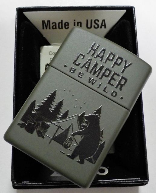 画像: ☆楽しい・・キャンプ！ハッピー・キャンパー☆ HAPPY CAMPER☆ USA  GREEN  ZIPPO！新品