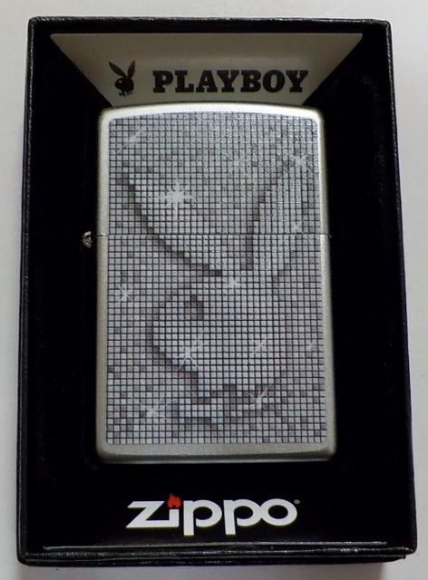 画像1: ☆Playboy！人気の・・プレイボーイ Spark Bunny  Satin Chrome  Zippo！新品