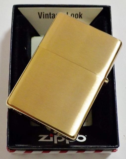 画像: ☆１９３７Replica Vintage Look ＃２４０ＣＣ  Solid Brass  Wライン無し ２０２１年 Zippo！新品