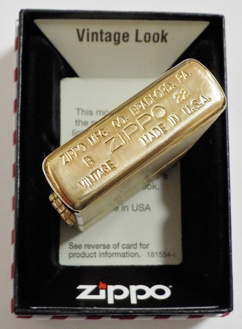 画像: ☆１９３７Replica Vintage Look ＃２４０  Solid Brass  Wライン有り ２０２２年 Zippo！新品