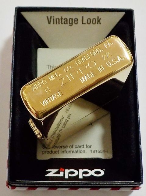 画像: ☆１９３７Replica Vintage Look ＃２７０ＣＣ  HP Solid Brass  Wライン無し ２０２２年 Zippo！新品