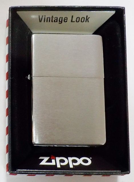 画像1: ☆１９３７Replica Vintage Look ＃２３０CC Brushed Chrome  Wライン無し ２０２２年 Zippo！新品