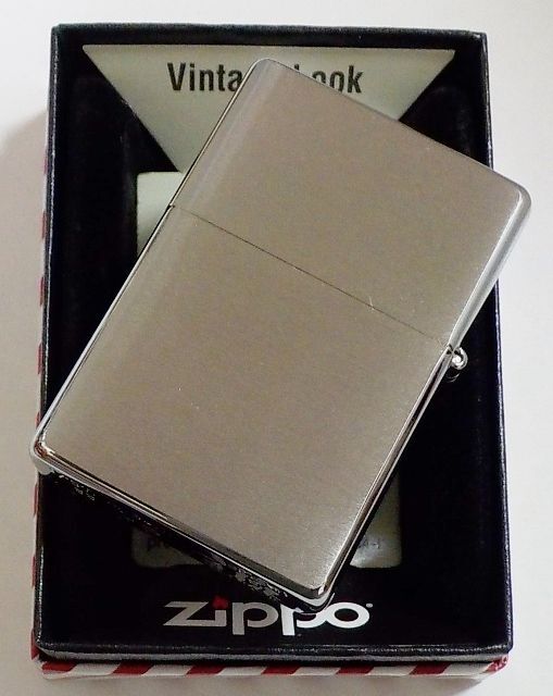 画像: ☆１９３７Replica Vintage Look ＃２３０CC Brushed Chrome  Wライン無し ２０２２年 Zippo！新品