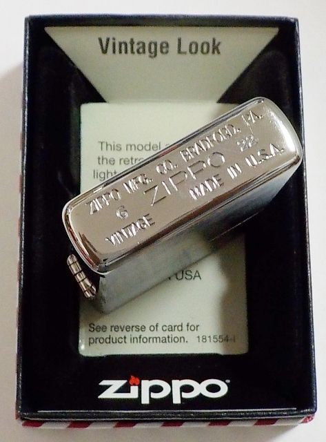 画像: ☆１９３７Replica Vintage Look ＃２３０CC Brushed Chrome  Wライン無し ２０２２年 Zippo！新品