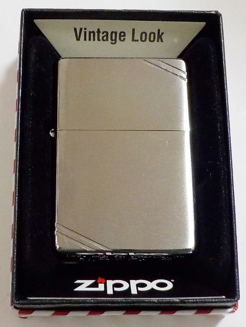 画像1: ☆１９３７Replica Vintage Look ＃２３０ Brushed Chrome  Wライン有り ２０２２年 Zippo！新品