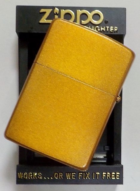 画像: ☆１９８９年８月 製 色鮮やかな・・全面ゴールドラメ調！お洒落な・・デザイン ZIPPO！新品