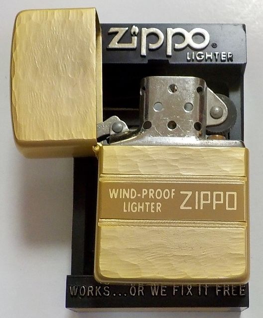 画像: ☆１９８９年９月 製 淡い・・全面ゴールド＆両面リューター調 お洒落な・・デザイン ZIPPO！新品