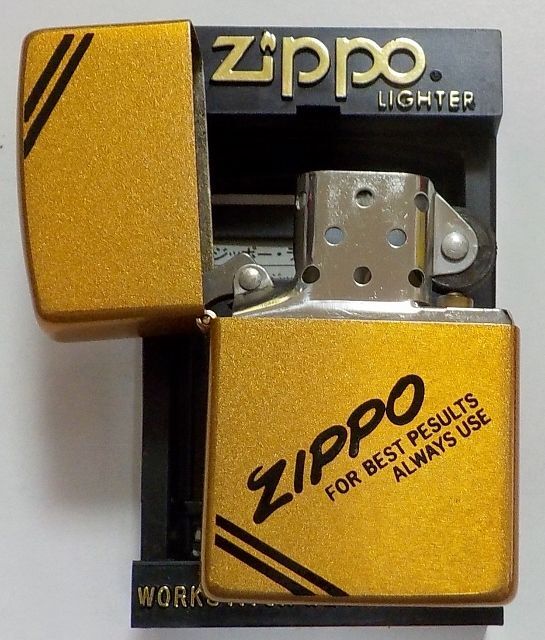 画像: ☆１９８９年８月 製 色鮮やかな・・全面ゴールドラメ調！お洒落な・・デザイン ZIPPO！新品