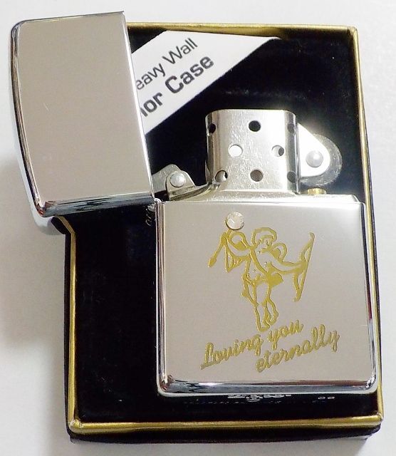 画像: ☆Armor Proto Type！キューピット 天使デザイン ★スワロフスキー付 ２００６年９月 シルバー銀加工鏡面 アーマー ZIPPO！未使用品