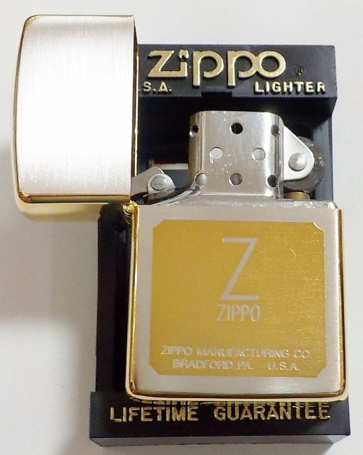 画像: ☆１９９０年１０月 製 色鮮やかな・・シルバー＆ゴールド！お洒落な・・コンビデザイン ZIPPO！新品