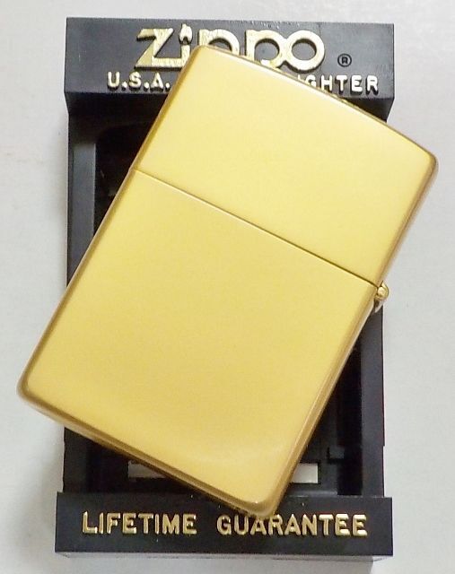 画像: ☆１９９１年４月 製 色鮮やかな・・淡い全面ゴールド！お洒落な・・VINTAGEデザイン ZIPPO！新品