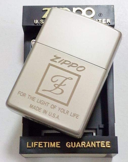 画像: ☆１９９１年８月 製 お洒落な全面シルバー銀加工！VINTAGEデザイン ZIPPO！新品