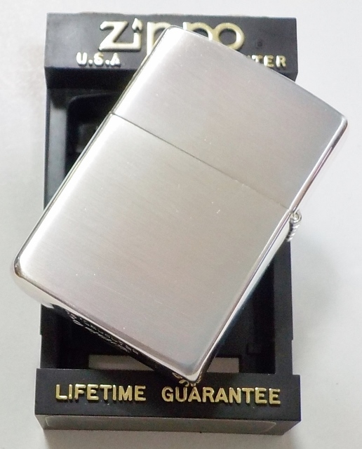 画像: ☆１９９１年５月 製 ダイアゴナルライン！全面シルバー銀加工！VINTAGEデザイン ZIPPO！新品