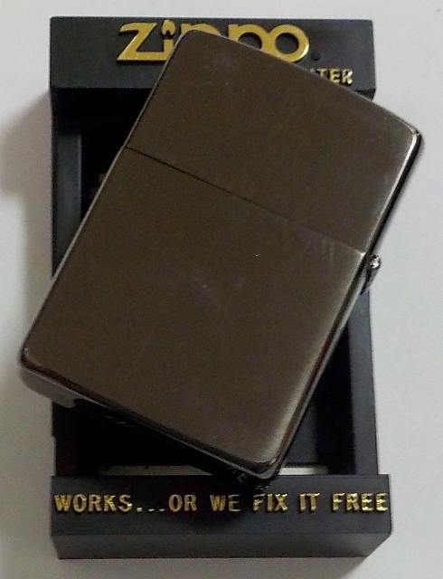 画像: ★１９８７年４月 VINTAGE オールドメタル エンブレム！ブラックサテン ZIPPO！未使用品C