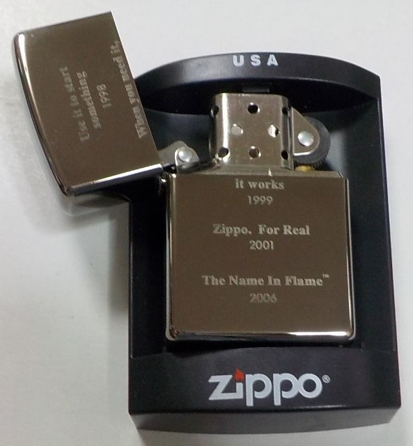 画像: ☆Zippo社 歴代ライター標語（１９９８年〜２００６年）２００７年 Black Ice Zippo！新品