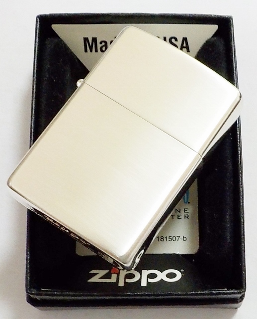 画像: ☆シンプルが一番！豪華シルバー５０ミクロン  銀加工サテーナ ２００８年 ZIPPO！新品