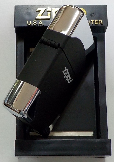 画像: ★２００３年７月（G）お洒落な・・２トーン！ブラック＆シルバー鏡面 ZIPPO！新品