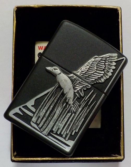 画像: ★BIRD 羽ばたく・・鳥！ずしりと重いエンブレム ２００３年８月 ブラック USA ZIPPO！新品