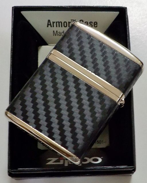 画像: ☆豪華！ARMOR CARBON SERIES！４面連続カーボン貼り シルバーカラー ZIPPO！新品