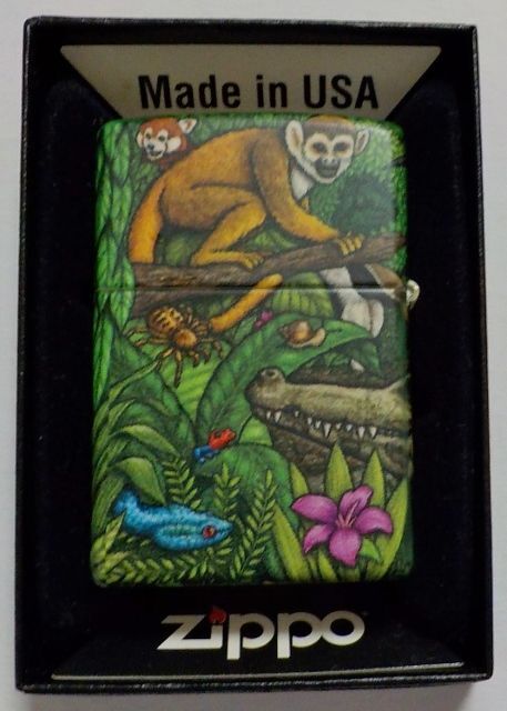 画像: ☆虎タイガー達！森の動物達！Mysteries of the Forest 世界限定 ５面連続フルカラー Zippo！新品B