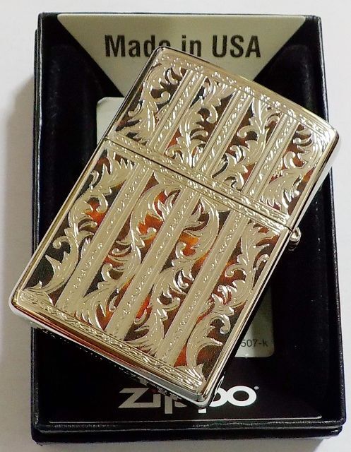 画像: ☆豪華！MARBLE ARABESUQUE！マーブル アラベスク模様 両面加工 シルバーカラー ZIPPO！新品