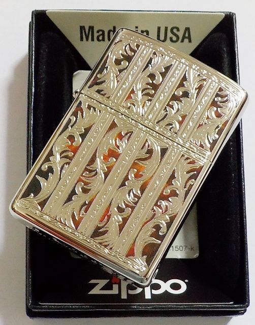 画像: ☆豪華！MARBLE ARABESUQUE！マーブル アラベスク模様 両面加工 シルバーカラー ZIPPO！新品