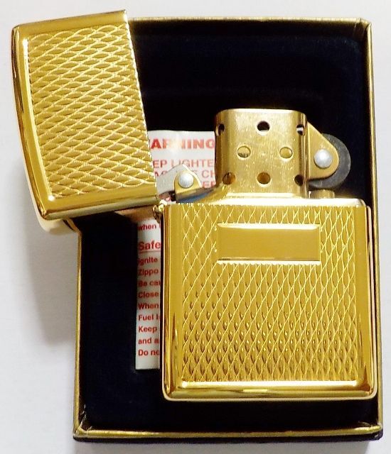 画像: ☆お洒落な・・デザイン！輝く・・ゴールド・プレート ２００１年１０月 USA ZIPPO！新品