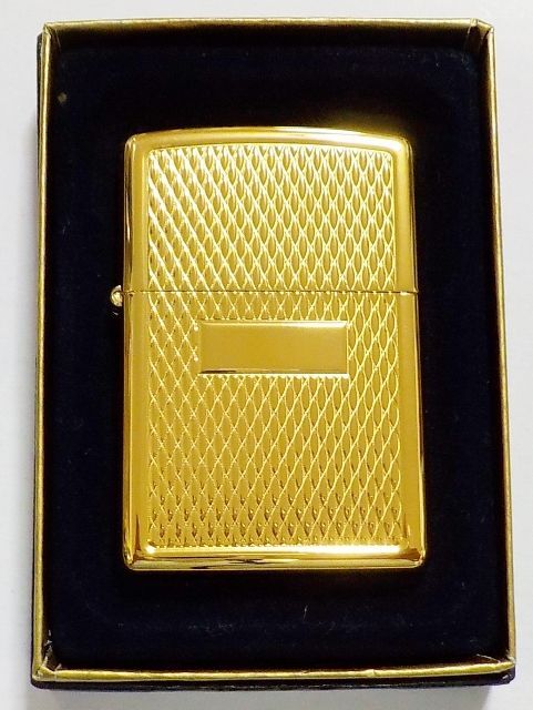 画像: ☆お洒落な・・デザイン！輝く・・ゴールド・プレート ２００１年１０月 USA ZIPPO！新品