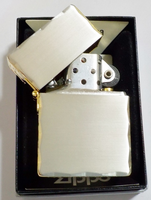 画像1: ★豪華！１９３５モデル ★三面手彫り Silver ＆ Gold コンビネーション ２０１２年７月 Zippo！未使用品