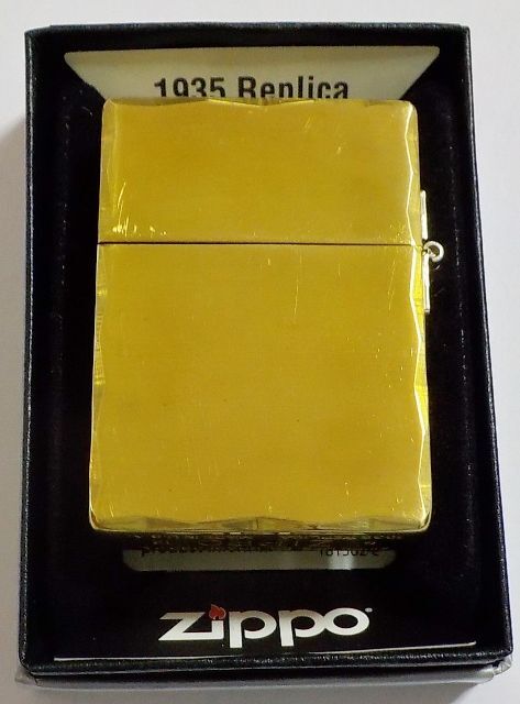 画像: ★豪華！１９３５モデル ★三面手彫り Gold 全面ゴールドカラー ２０１２年７月 Zippo！未使用品