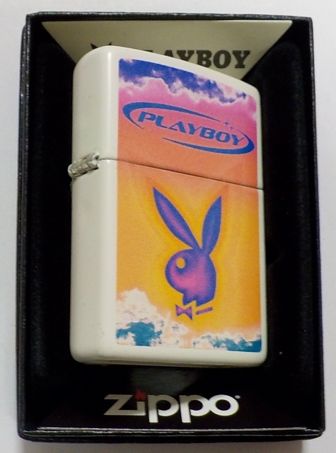 画像: ☆PLAYBOY！人気の・・プレイボーイ ラビッドへッド  色鮮やか  White Matte Zippo！新品A