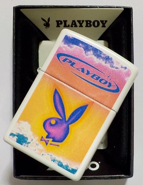 画像: ☆PLAYBOY！人気の・・プレイボーイ ラビッドへッド  色鮮やか  White Matte Zippo！新品A