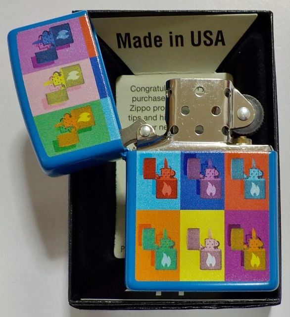 画像: ☆Pop Art☆ ポップアートデザイン ２０２３年 Sky Blue Matte USA  Zippo！新品