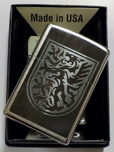 画像: ☆中世のドラゴンシールド！Dragon デザイン！２０２３年８月 USA Street Chrome Zippo！新品