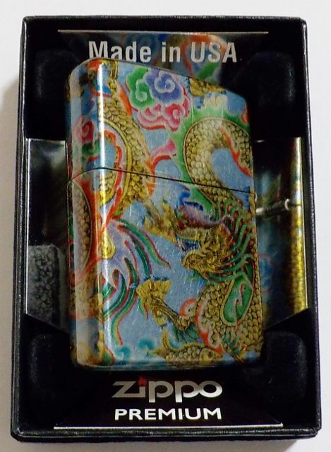 画像: ☆豪華！龍 ドラゴン！５４０度 ５面連続デザイン！メタリックトーン Zippo PREMIUM！新品