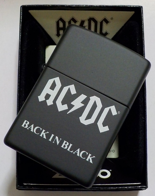 画像: ☆ＡＣ/ＤＣ！人気ロックバンド BACK IN BLACK ２０１９年１１月 USA  BLACK ZIPPO！新品