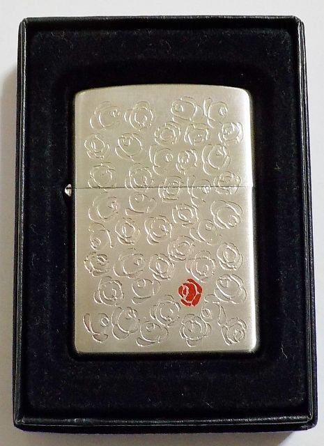 画像1: ☆薔薇 ばら ！バラ ５面彫刻仕上げ 銀加工 ２００６年２月 ZIPPO！未使用品