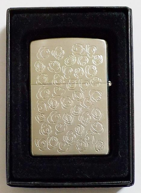 画像: ☆薔薇 ばら ！バラ ５面彫刻仕上げ 銀加工 ２００６年２月 ZIPPO！未使用品