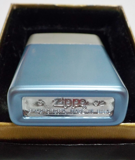 画像: ☆ALFA！JT 日本たばこ 懸賞 ブルー＆シルバー ★大きい スリム ★アルミジャケット仕様 ２００２年２月 SLIM ZIPPO！新品