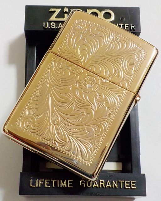 画像: ☆伝統の・・ベネチアン 両面柄！★輝く・・GOLD  PLATE １９９９年１０月 ZIPPO！新品